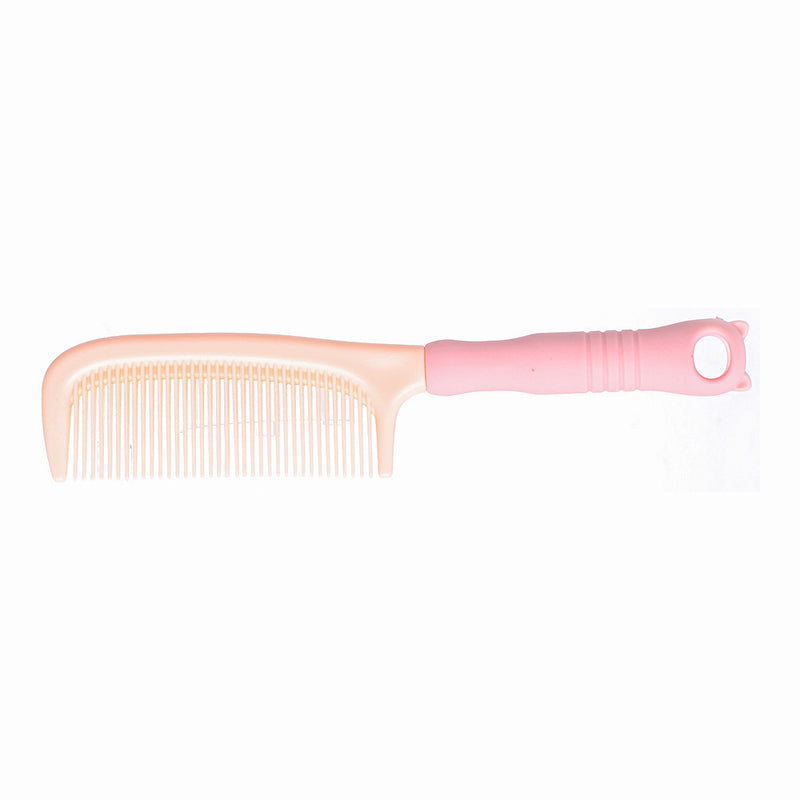 Wide tooth detangling comb with pink panda stripe