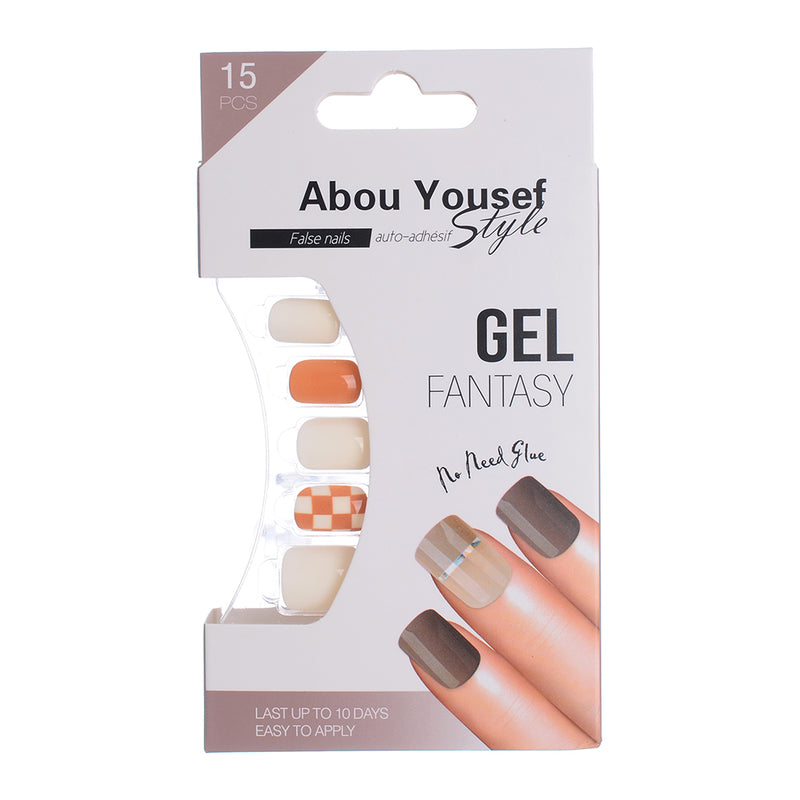 Gel nails from Abu Youssef Style - 15 pieces 88-AY088