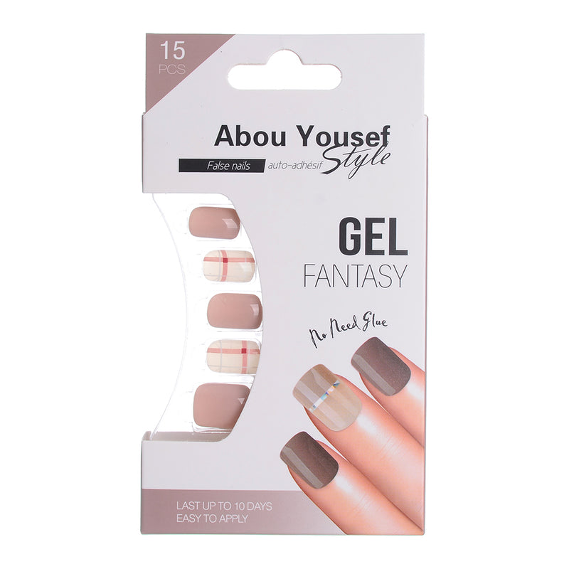 Abu Youssef Style Gel Nails - 15 Pieces 88-AY090 