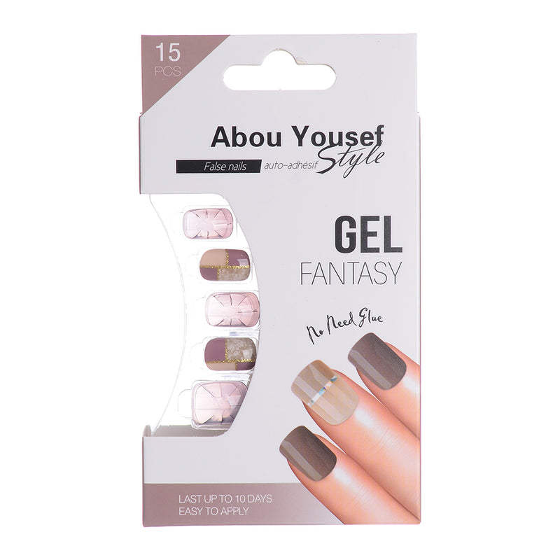 Abu Youssef Style Gel Nails - 15 Pieces 88-AY092 