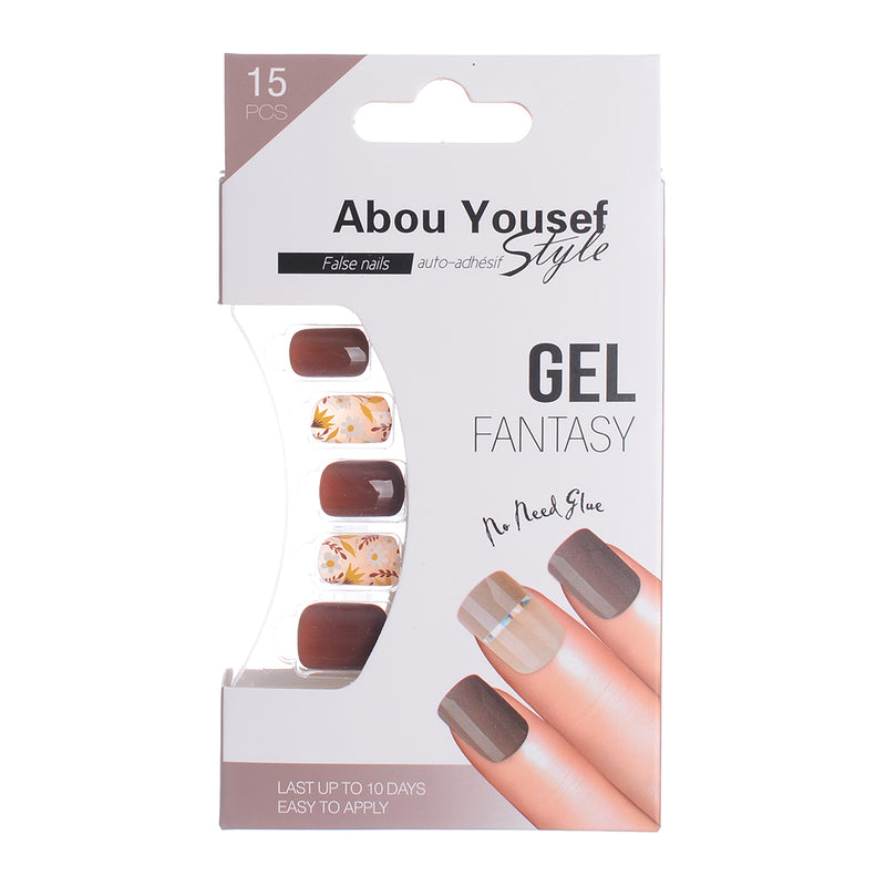 Abu Youssef Style Gel Nails - 15 Pieces 88-AY093 