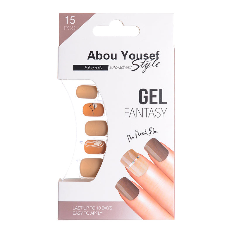 Gel nails from Abu Youssef Style - 15 pieces 88-AY127 