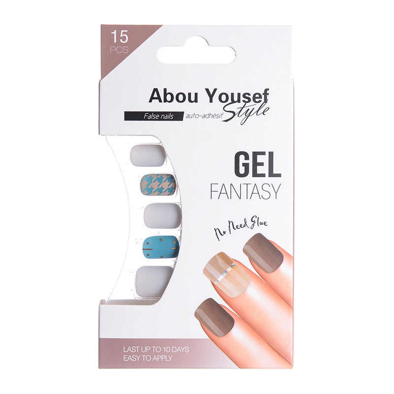 Abu Youssef Style Gel Nails - 15 Pieces 88-AY132