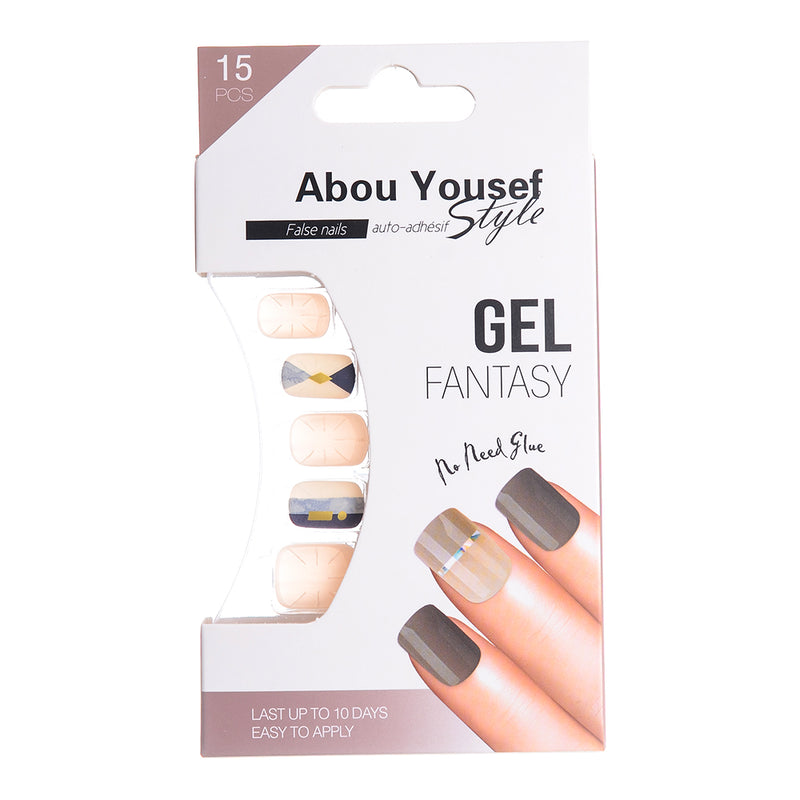 Gel nails from Abu Youssef Style - 15 pieces 88-AY134 