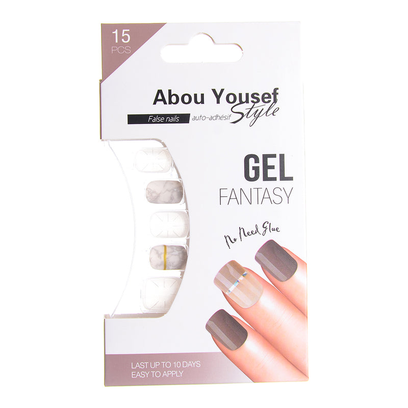 Gel nails from Abu Youssef Style - 15 pieces 88-AY135 