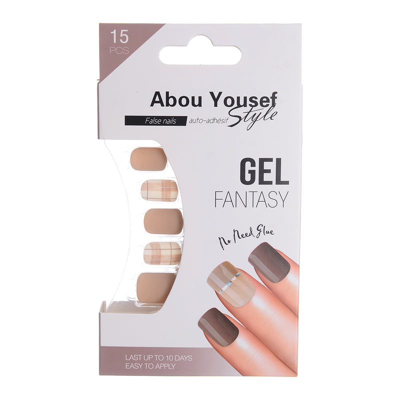 Gel nails from Abu Youssef Style - 15 pieces 88-AY137 