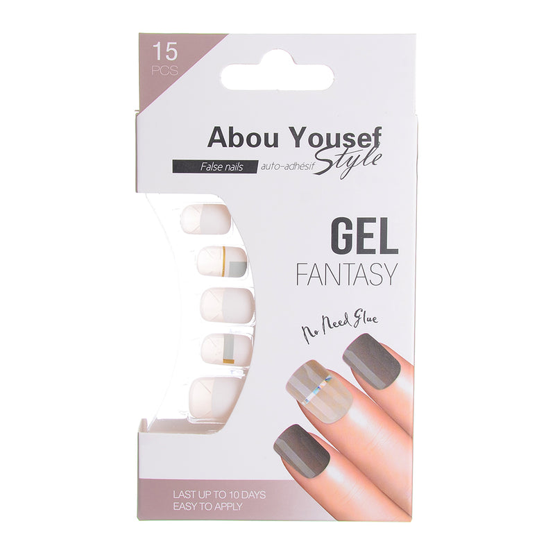 Gel nails from Abu Youssef Style - 15 pieces 88-AY162 