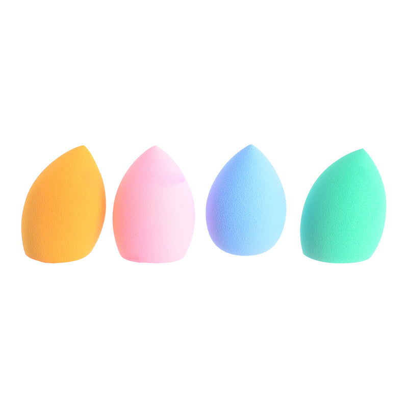 Set of 4 pieces of blending sponge for makeup, beauty blender, green-pink-blue-simon