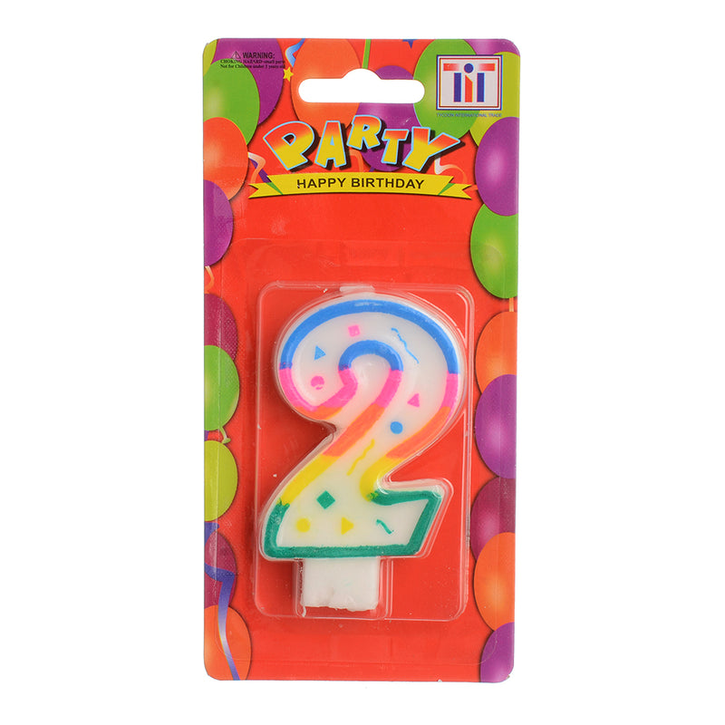 Birthday candle numbers number 2