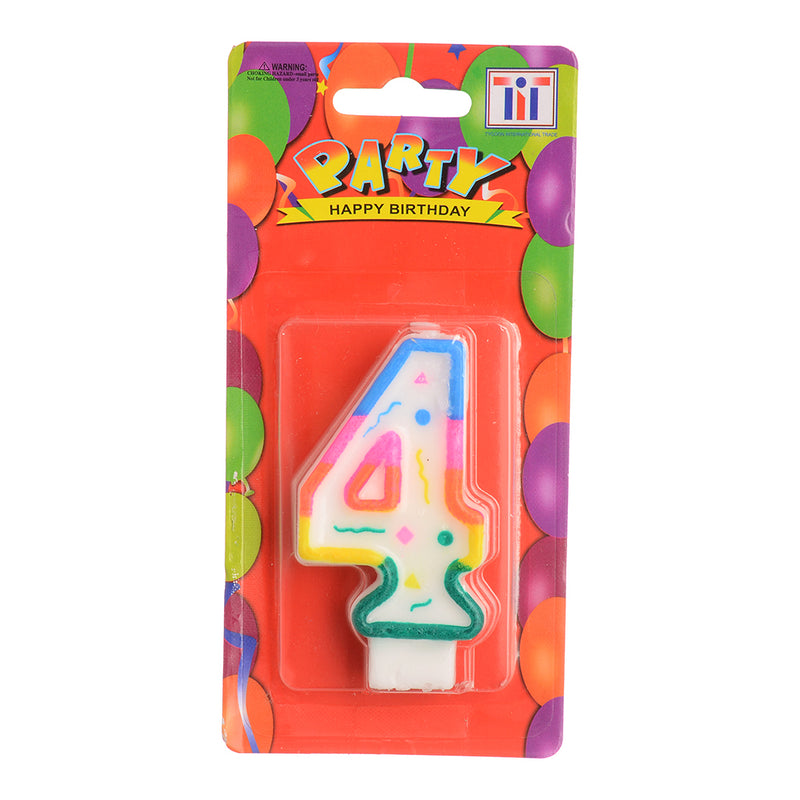 Birthday candle numbers number 4