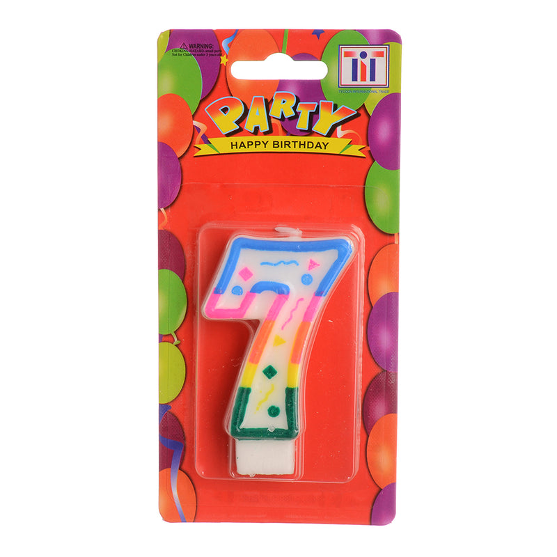 Birthday candle numbers number 7