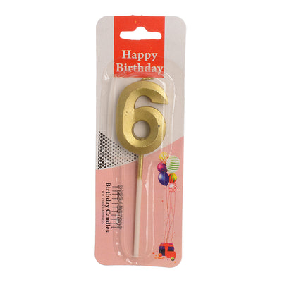 Birthday candle numbers number 6