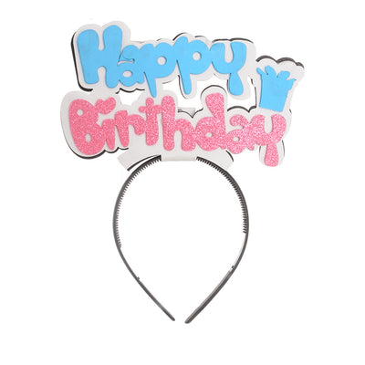 Plastic hairband with Happy Birthday print