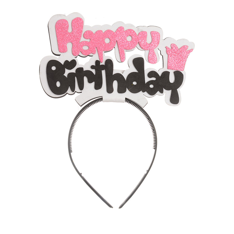 Plastic hairband with Happy Birthday print
