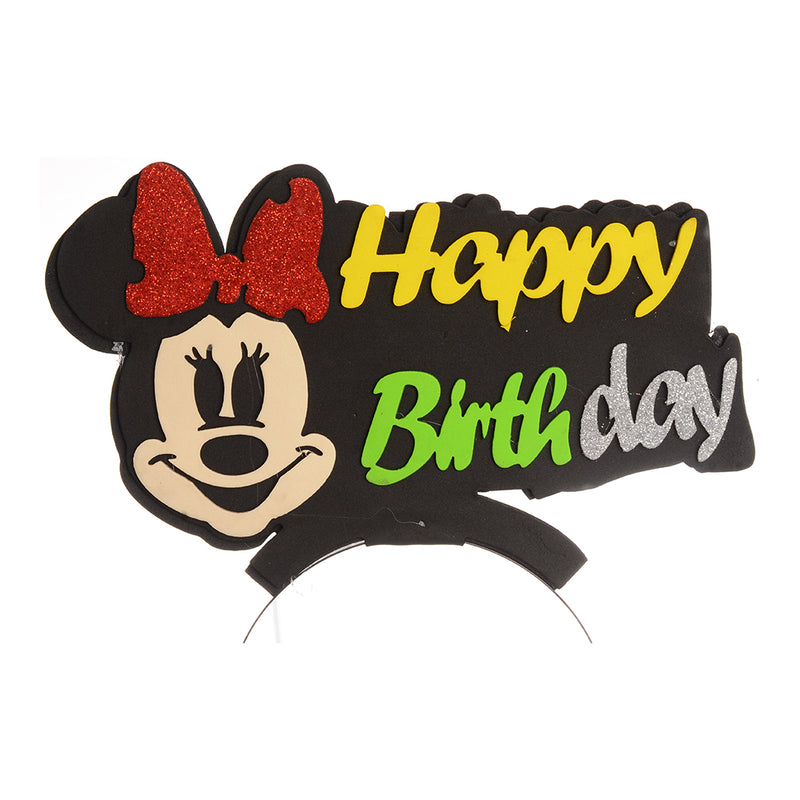 Happy Birthday Mickey Mouse plastic hairband