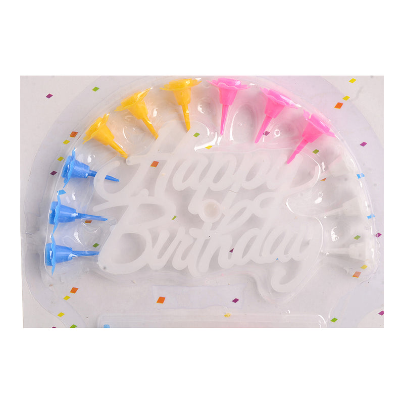 12-piece candle set with Happy Birthday