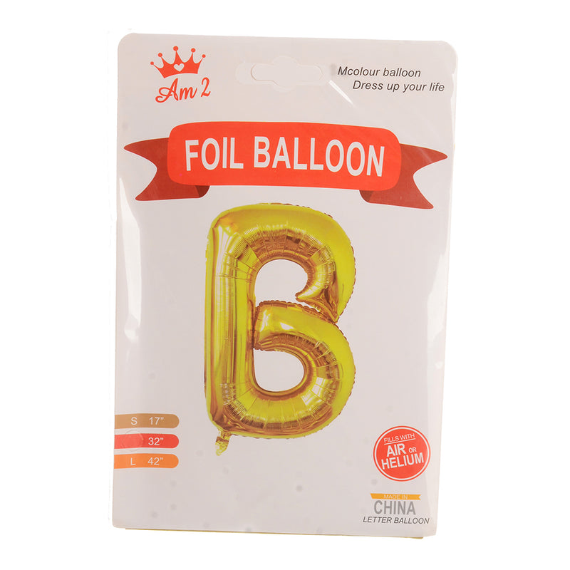 Letter B shaped helium balloon