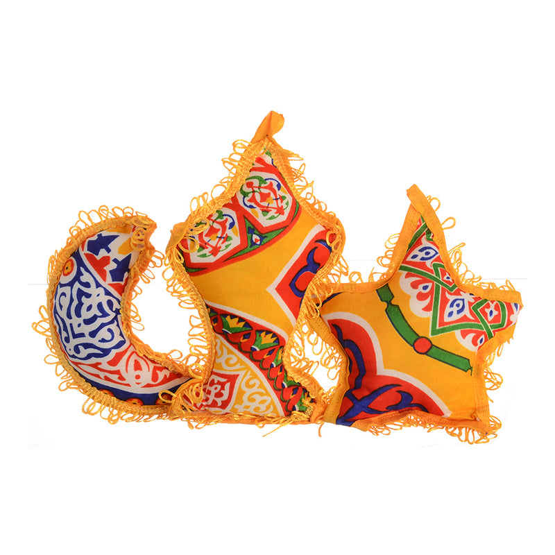 Ramadan decoration set, 3 pieces, lantern, crescent and star