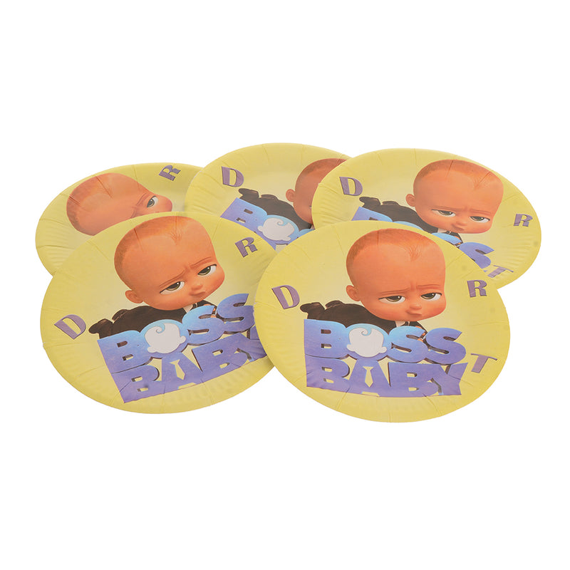 A set of round Disney shaped cartoon plates, 5 in 1, child shape