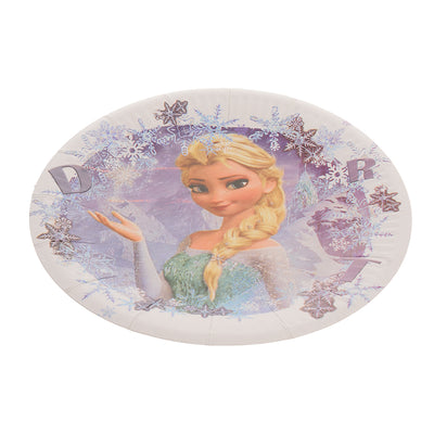 A set of round Disney shaped cardboard plates, 5 in 1, unicorn shape