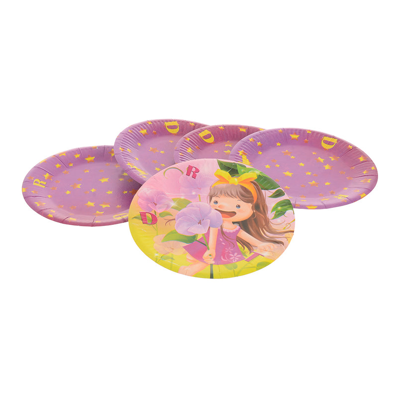 A set of Disney round cardboard plates, 5 in 1 star shape