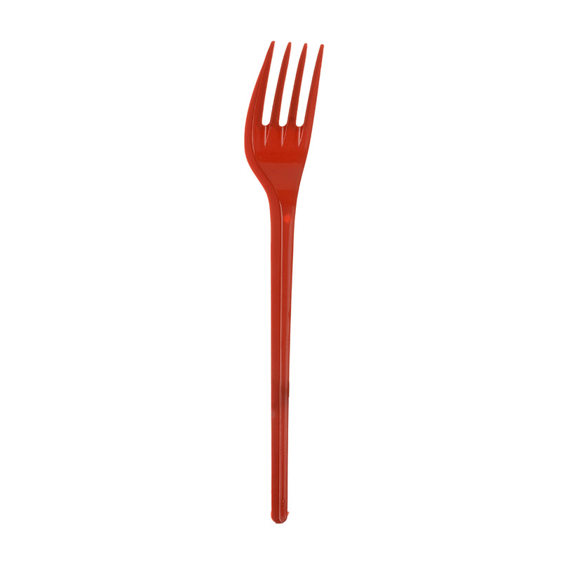 Set of colorful plastic forks 12×1