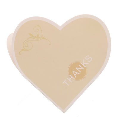 Heart-shaped greeting card, blank inside