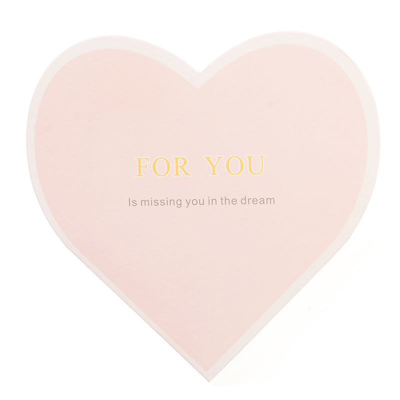 Heart-shaped greeting card, blank inside