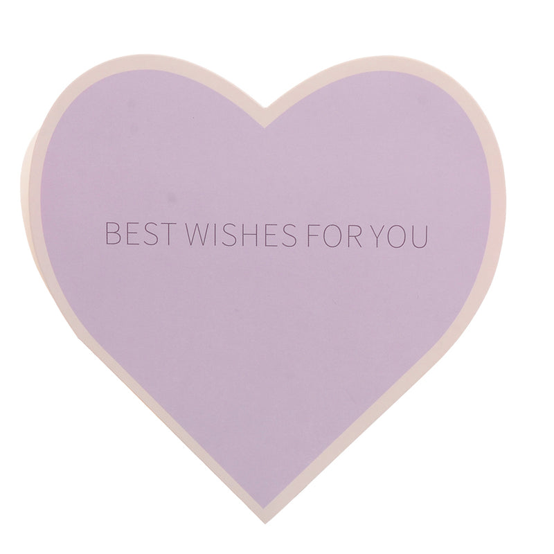 Heart-shaped greeting card, blank inside