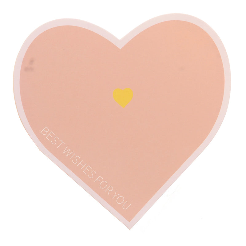 Heart-shaped greeting card, blank inside