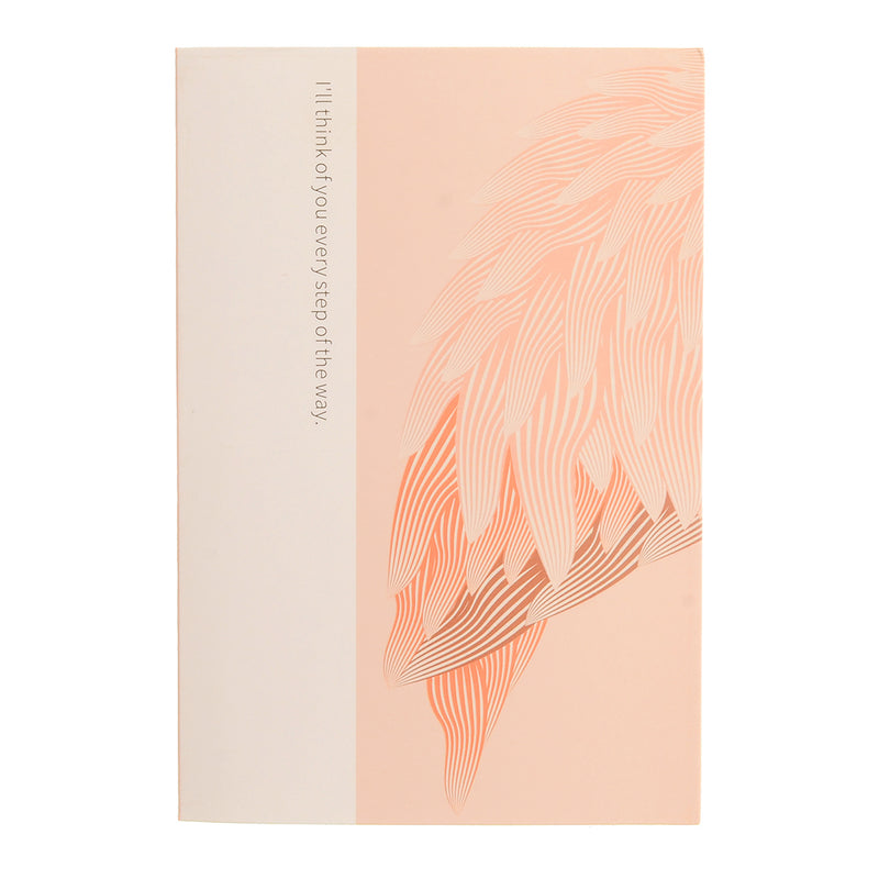 Rectangular greeting card, flamingo body style, white color*Simon