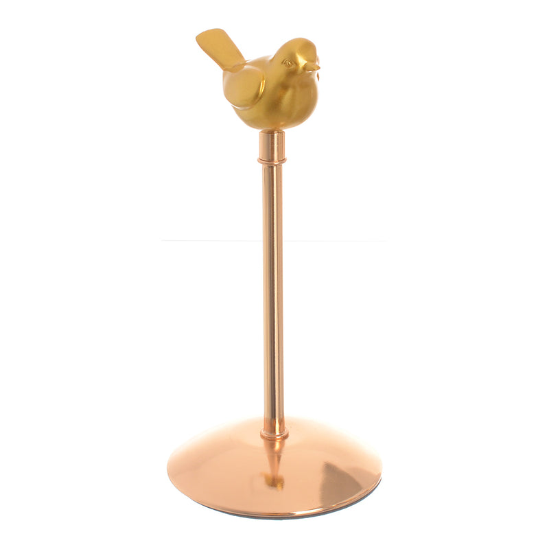 Bird decor on a golden stand