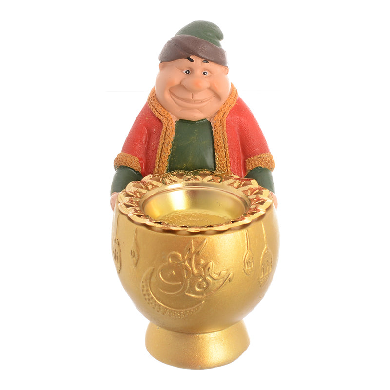 Fat Fananis statue holding a large bowl