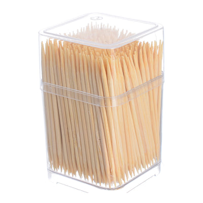 Wooden toothpick box of 100 wooden sticks, 6 cm