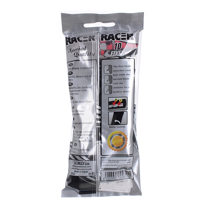 Racer double blade razor, 10 pieces