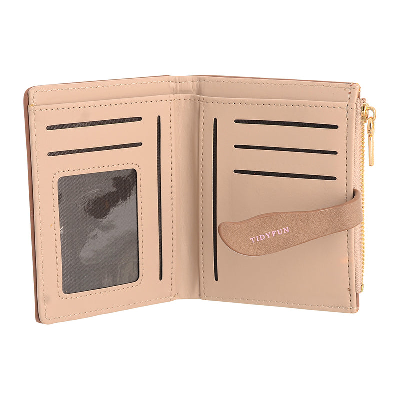 Leather pocket wallet for girls and women