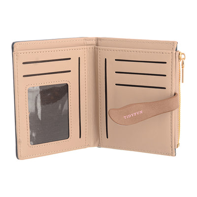 Leather pocket wallet for girls and women