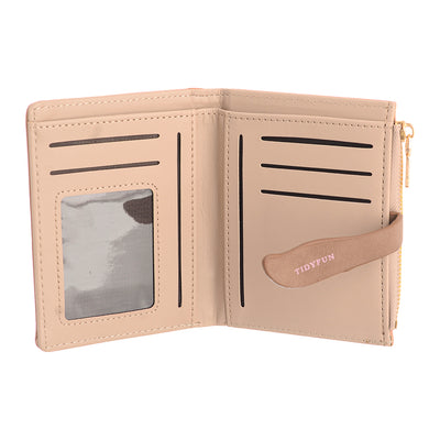 Leather pocket wallet for girls and women