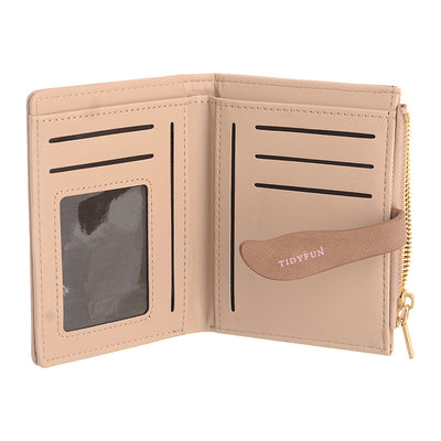 Leather pocket wallet for girls and women